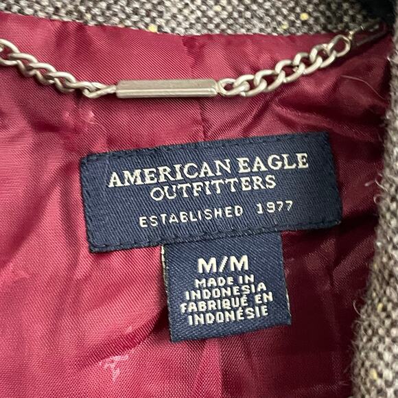 American Eagle Outfitters M/M wool blazer gray dark academia fall schoolgirl - Picture 5 of 9